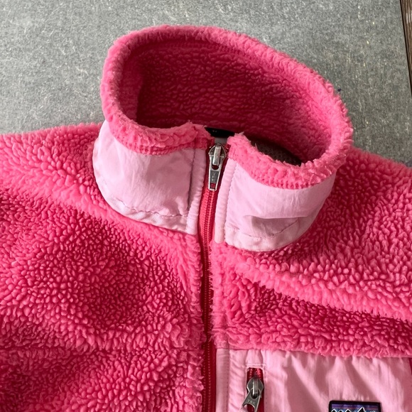 PATAGONIA Retro X Deep Pile Fleece Kids Girls Coat Jacket size L - Picture 3 of 8